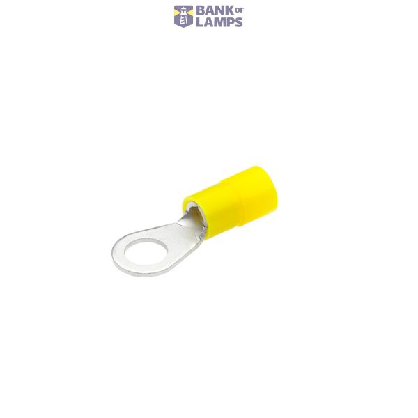Insulated ring terminal M10, yellow, 4-6 mm² image 1