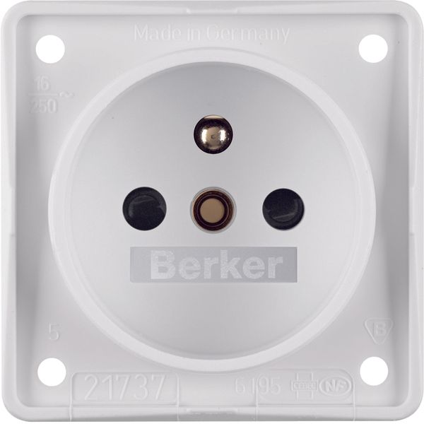 sock. outl. w. earth.pin FR/BE, cont. prot., screw term, Int. ins., pw image 1