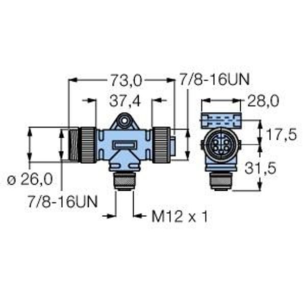 2-Way Splitter T-Splitter without Cable   RSM FKM RKM 57 image 1