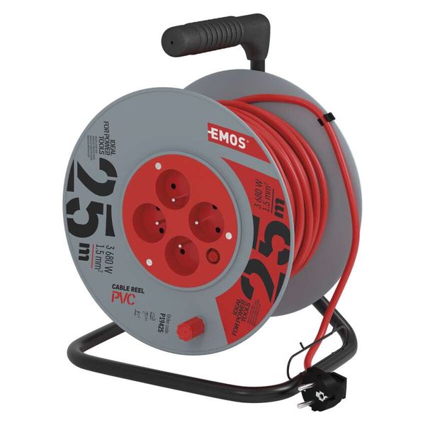PVC Extension Cord Reel – 4 sockets, 25m 1,5mm2 image 1