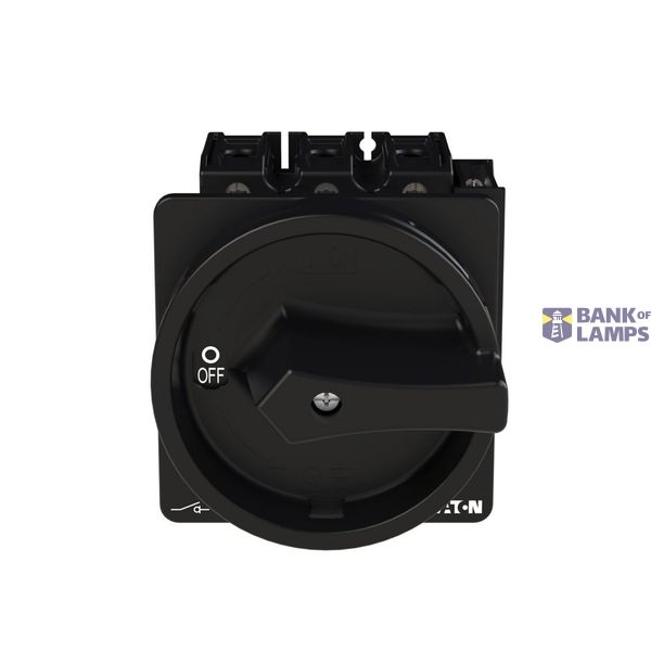 P3 Main switch, 80 A,Rear mounting, 3 pole, Form V/SVB, Black, Door co image 3