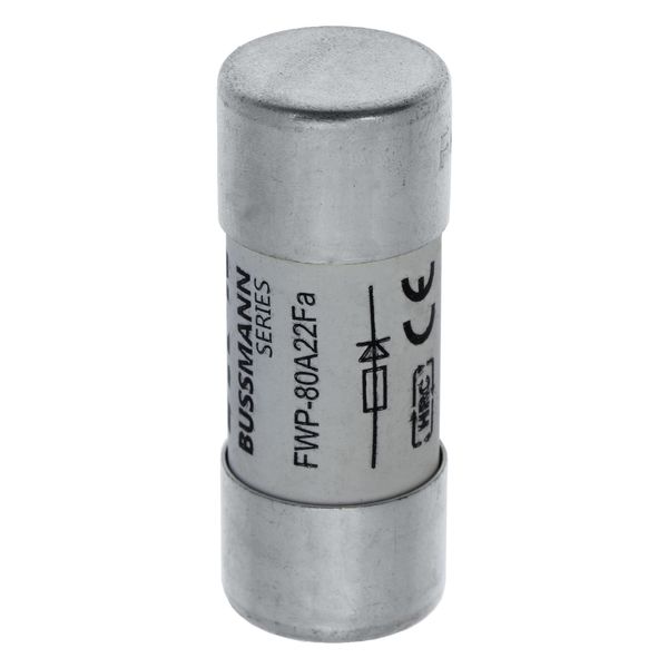 Fuse-link, high speed, 80 A, AC 700 V, 22 x 58 mm, aR, UL image 9