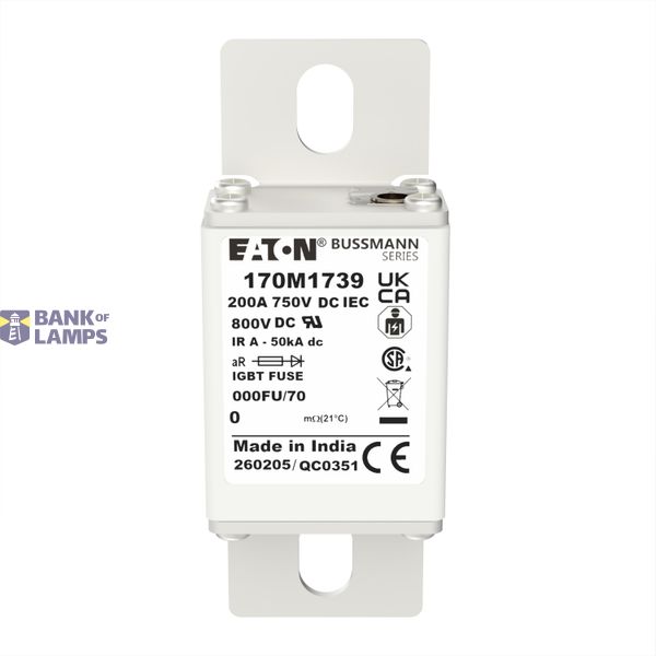 High speed square body fuse, 125 A, AC 690 V, compact size 1, 45 x 59  image 1