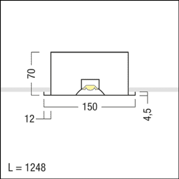 MIRL LED4300-840 M625L12x150 LDE - LED ceiling-recessed luminaire image 2