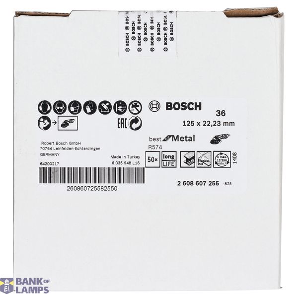 Fibre sanding disc R574, Best for Metal D= 125 mm; K= 36 image 2
