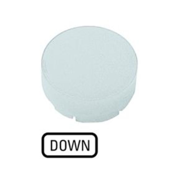 M22-XDLH-W-GB4 Button lens, raised white, DOWN image 2