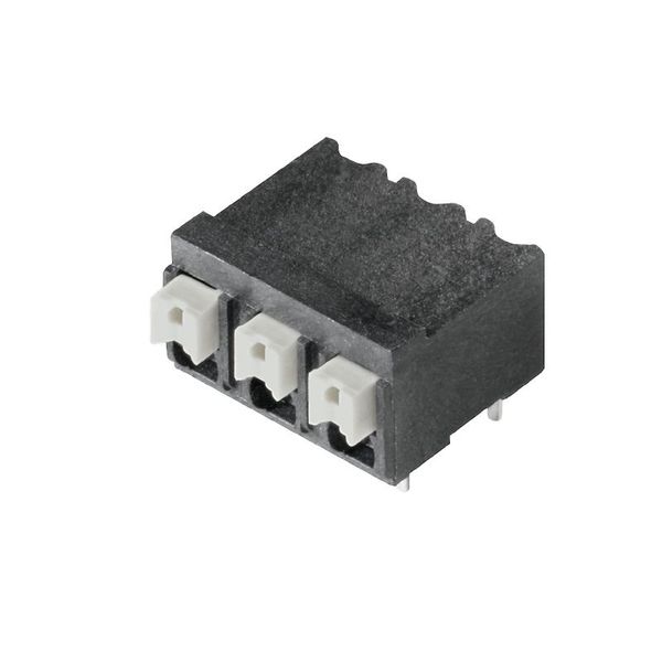 Printed circuit board terminals, 5.08 mm, Number of poles: 2, 90°, Solder pin length (l): 1.5 mm, black, PUSH IN with actuator, Clamping range, max. : 1.5 mm² image 1