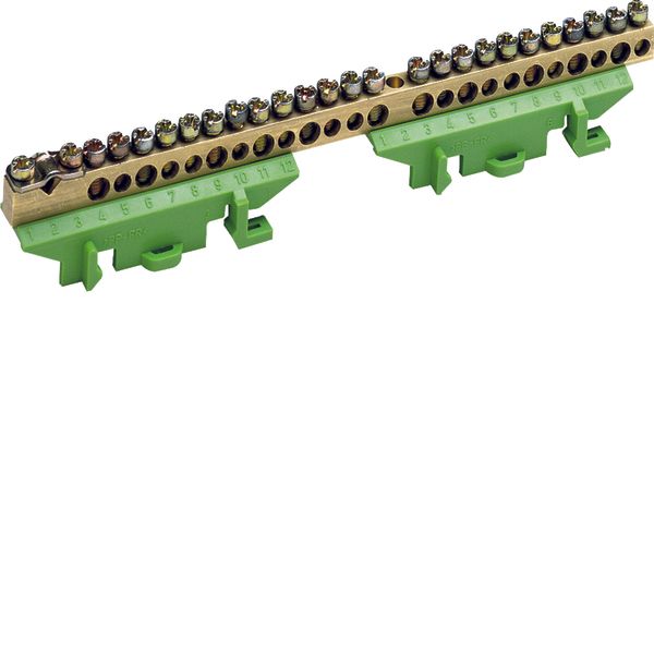 Brass terminal,1x25² 13x10² 11x16²,Earth image 1