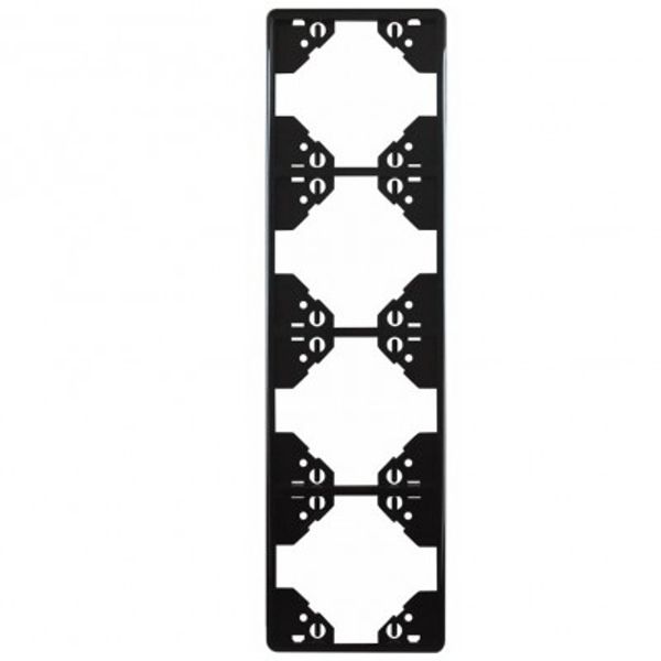 FOUR-GANG VERTICAL FRAME BLACK image 1