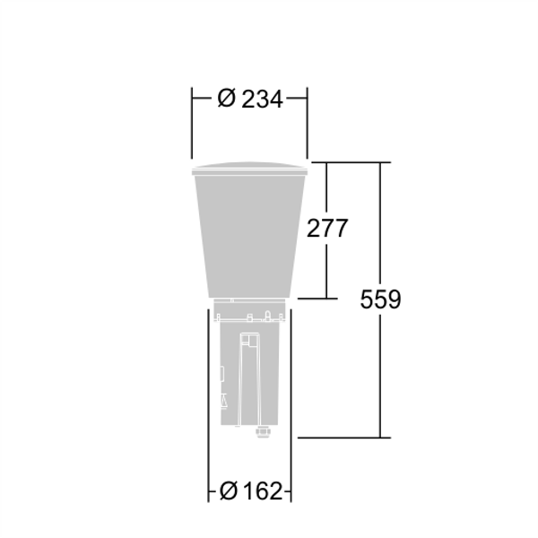 CN 18L105 730 RSC CL1 W3 ANT - LED lighting column image 2
