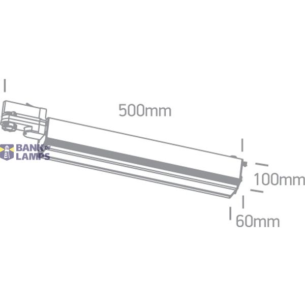 WHITE 40W CCTV TRACK LIGHT ADJUSTABLE 230V image 3