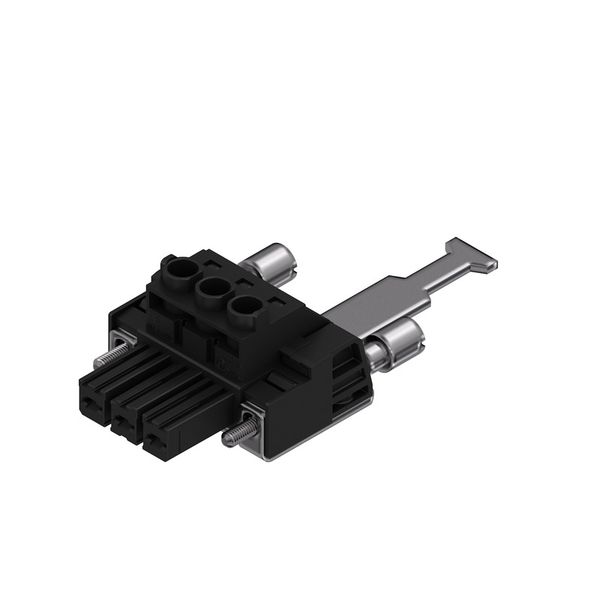 PCB plug-in connector, female plug, 7.62 mm, Number of poles: 3, 180°, Clamping yoke connection, Clamping range, max. : 10 mm², Box image 3