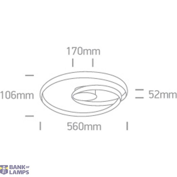 BRASS CEILING LED 30W WW IP20 230V image 2
