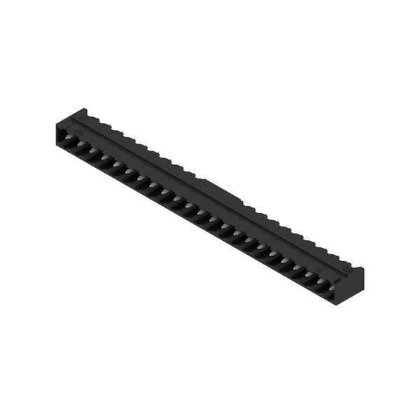 PCB plug-in connector, male header, closed side, THT/THR solder connection, 5.08 mm, Number of poles: 23, 90°, Solder pin length (l): 3.2 mm, tinned, black, Box image 4