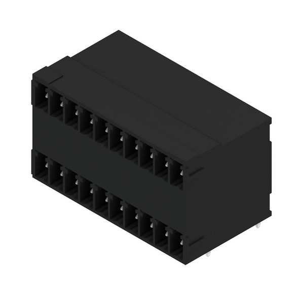 PCB plug-in connector, male header, closed side, THT/THR solder connection, 3.81 mm, Number of poles: 20, 90°, Solder pin length (l): 3.2 mm, tinned, black, Box image 2
