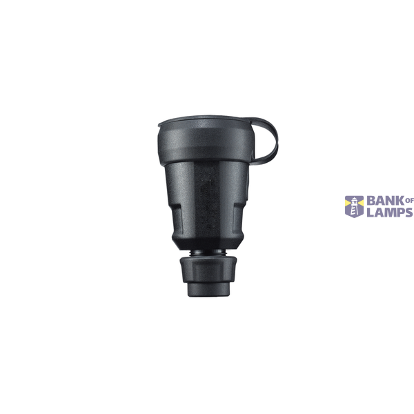 SCHUKO connector, black, Elamid high performance plastic, IP44, with lid image 1