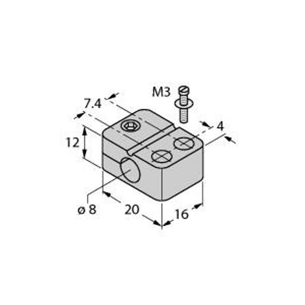 Mounting Accessories for Inductive Sensors Mounting Clip for M8 Design   BST-08N image 1