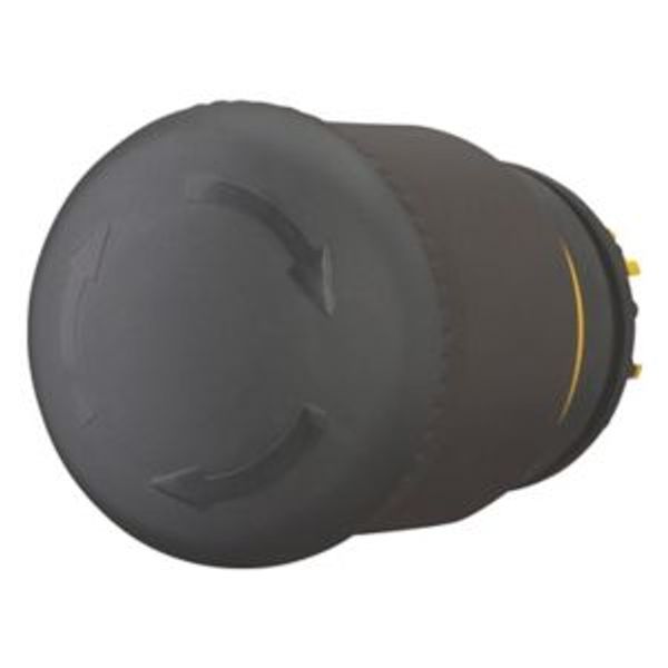 M22S-PVT HALT/STOP-Button, RMQ-Titan, Mushroom-shaped, 38 mm, Non-illuminated, Turn-to-release function, Black, yellow, RAL 9005 image 2