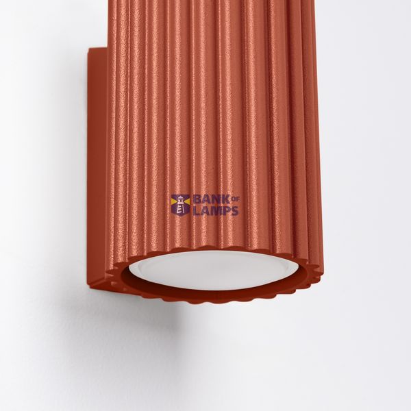 CARBON RED OCHRE WALL LAMP, DOWNWARD LIGHT, DECORATIVE GU10 LAMPSHADE image 8
