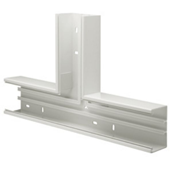 PLASTIC WALL GUTTER T-PIECE 130x70 WHITE RAL9010 image 1