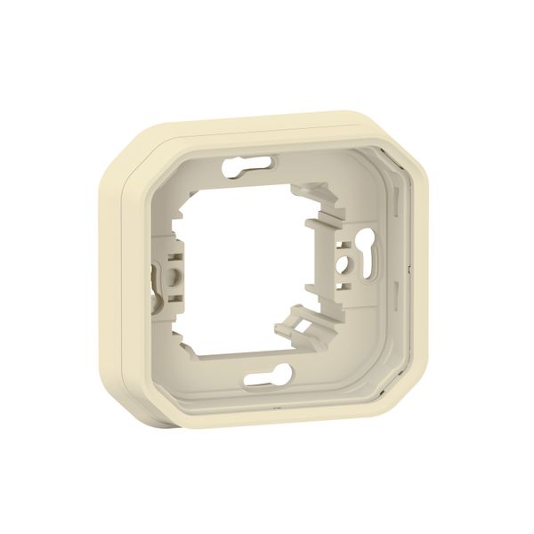 PLEXO 1 GANG FLUSH MOUNTING SUPPORT FRAME - BEIGE image 1