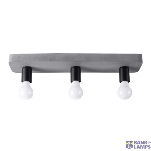 CEILING LAMP TAVO 3 GREY E27 3X15W IP20 image 3