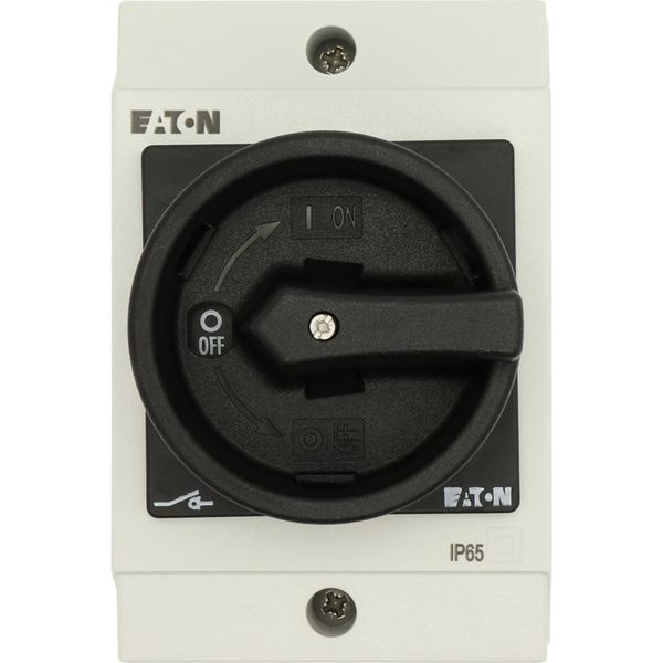 T0-3-15680/I1/SVB-SW Main switch, T0, 20 A, surface mounting, 3 contact unit(s), 3 pole + N, 1 N/O, 1 N/C, STOP function, With black rotary handle and locking ring, Lockab image 44
