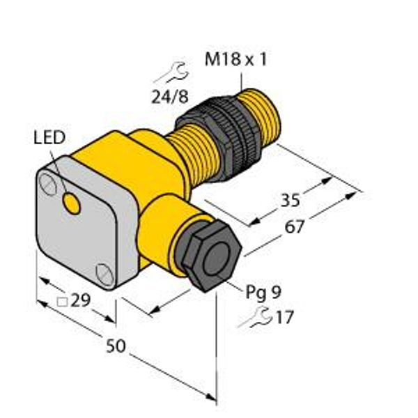 Inductive Sensor   NI10-P18SK-Y1X image 1