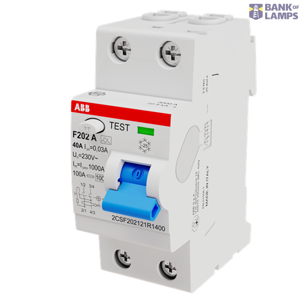 F202 A-63/0.03 CEBEC Residual Current Circuit Breaker 2P A type 30 mA image 1