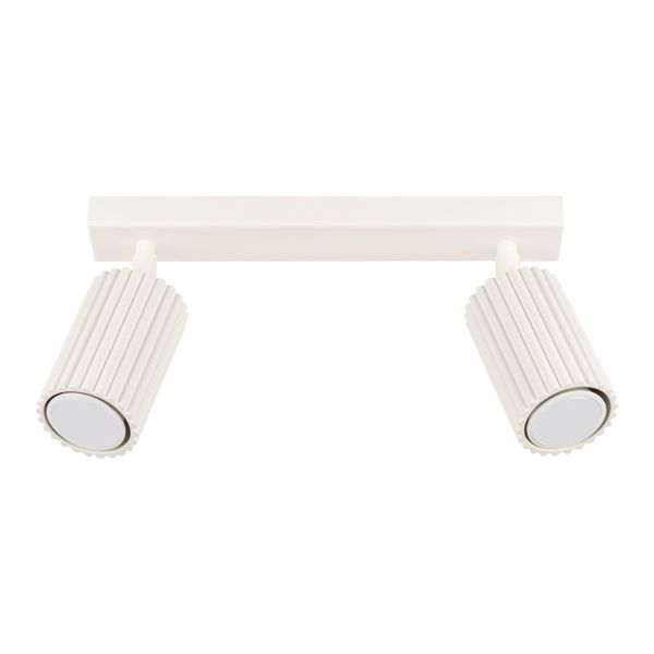 CEILING STRIP WITH TWO MOVABLE BEIGE SPOTLIGHTS FOR HALLWAY, CARBON SERIES 2XGU10 image 1