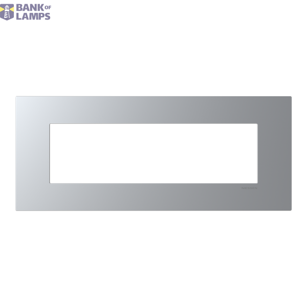 Frame - 1-gang / 7-modules - Niessen logo - Silver image 1