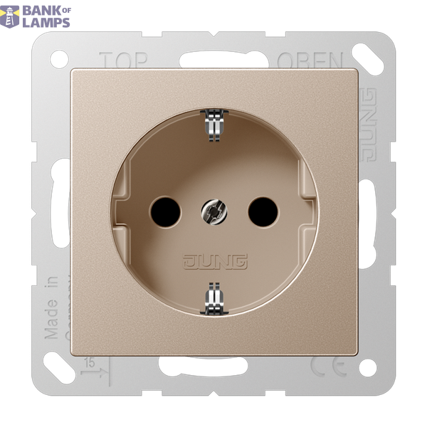 SCHUKO socket, 16 A 250 V ~, Series A, champagne image 1