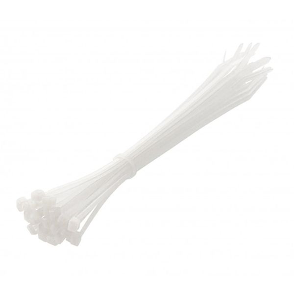 Nylon ties 3,6 x 200 mm, 25 pcs., white image 1