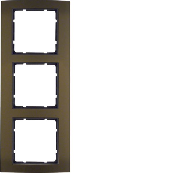 Frame 3gang, B.3, al. brown/ant. matt, al. anodised image 1