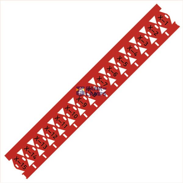 Cable tie marker for Smart Printer for use with cable ties red image 1