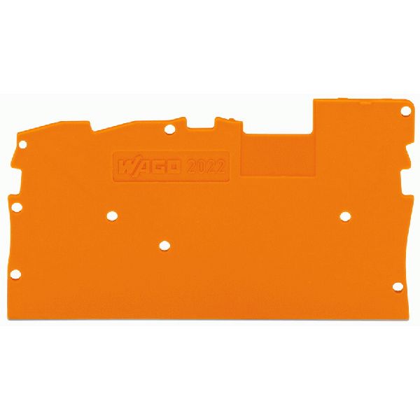 End and intermediate plate 1 mm thick orange image 1