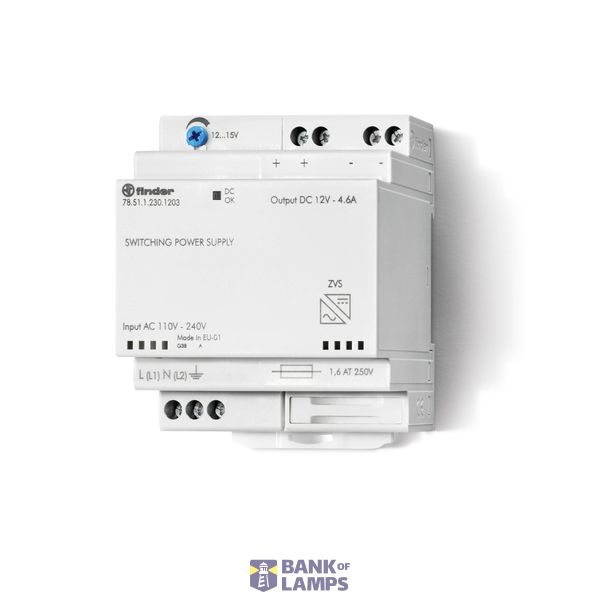 Switch.power suppl.70mm.In.110...240VUC Out.50W 12VDC/Volt.regulator (78.51.1.230.1203) image 2