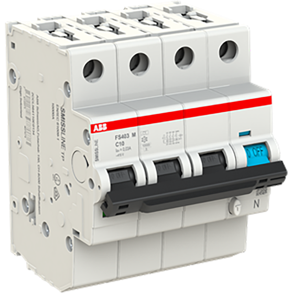 FS403M-C10/0.03 Residual current circuit breaker with overcurrent protection image 1