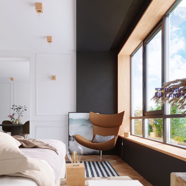CEILING LAMP ARIZ NATURAL WOOD E27 1X60W IP20 image 6