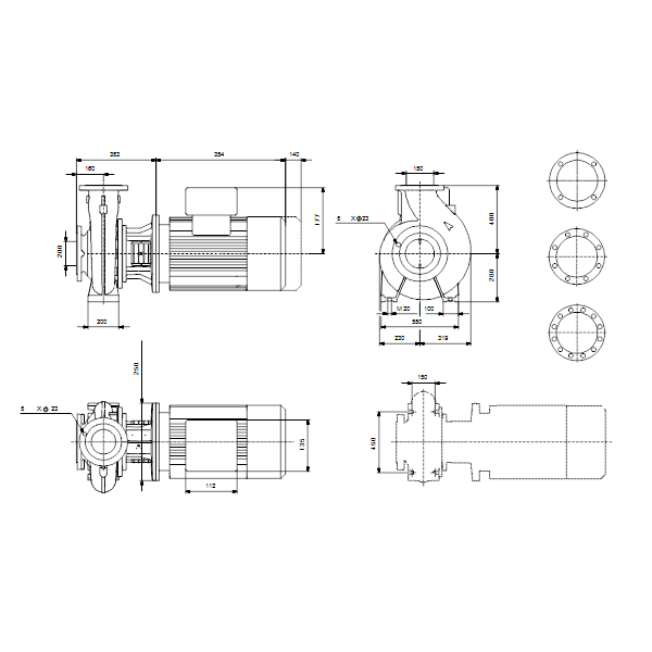 Norm block pump NB150-200/210-168 AF1A-BAQE 2.2kW 400Y-6 image 2