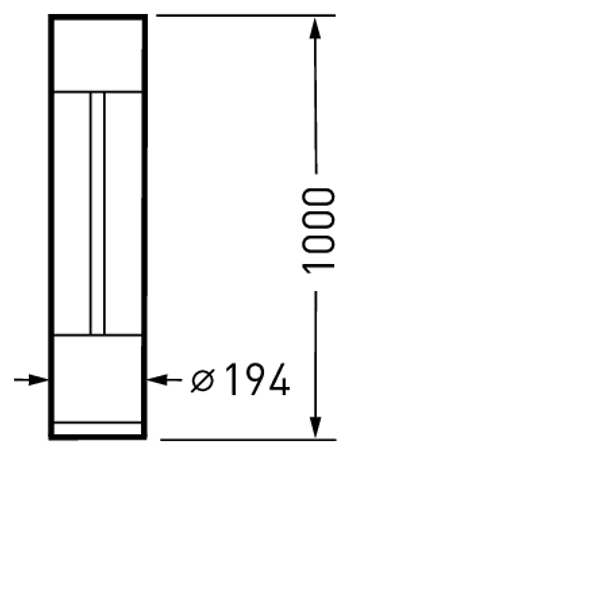 Pillar luminaires CS19 CLO (normal) Lens Anthracite ETDD 18W 2200lm 70 asymmetric wide (AB2L) IP65 IK05 5 SDCM 7874451 image 1