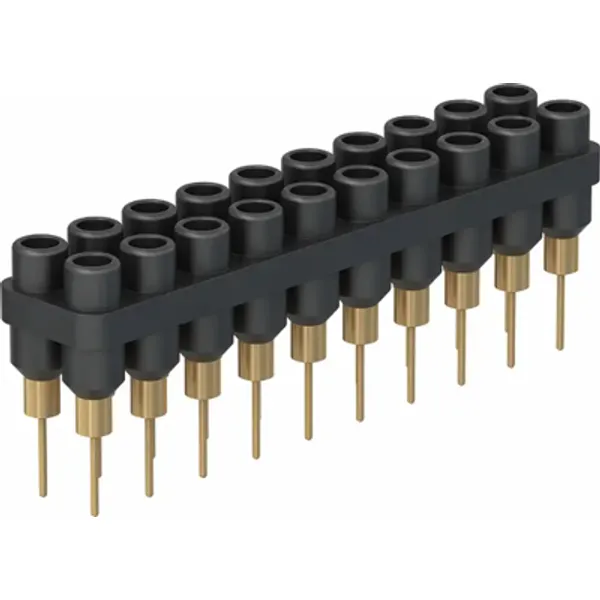 4.5 mm socket header, solder connection, black, 63.9364-21 image 1
