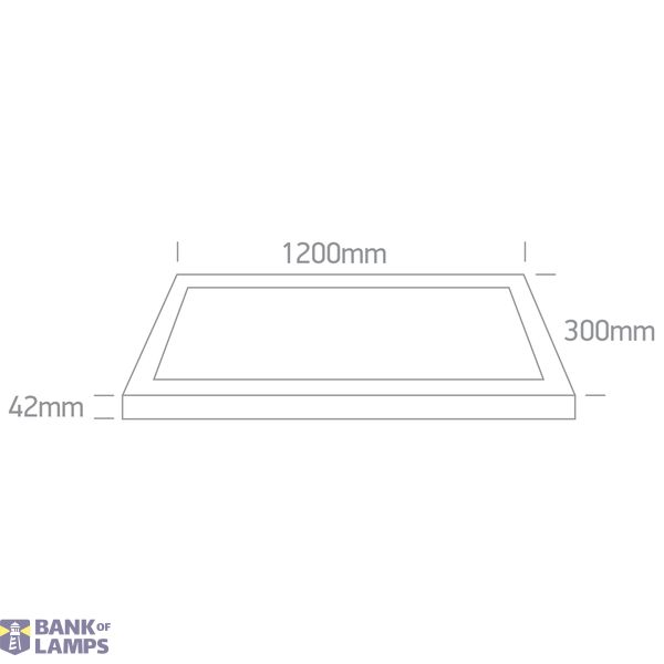 WHITE 30x120 40W CCTV UGR19 IP20 230V BACKLIT image 2