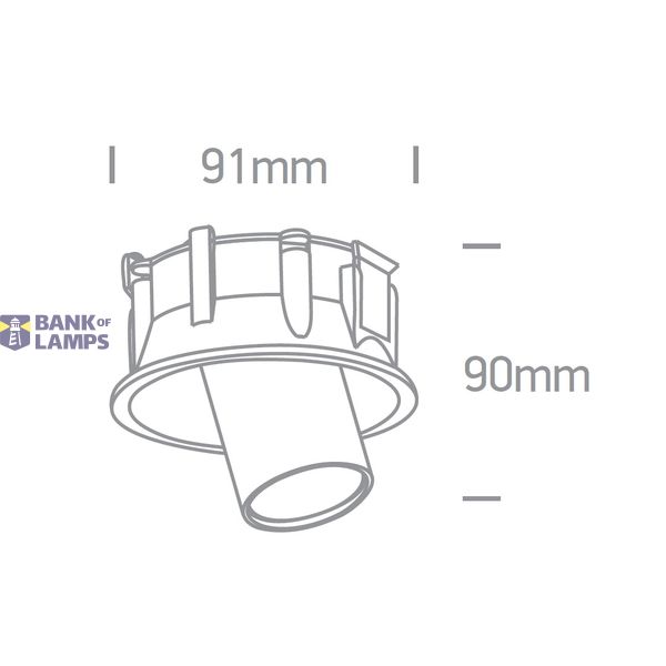 BLACK COB 6,5W WW 700mA 36deg ADJUSTABLE DARK LIGHT image 2