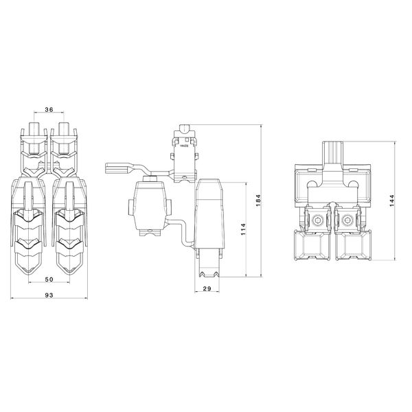 V-double-clamp retro?t kit, size 1-3, 2 x 185 - 240mmý, (The price is shown without markup on metals. Request a quote for accurate information) image 2