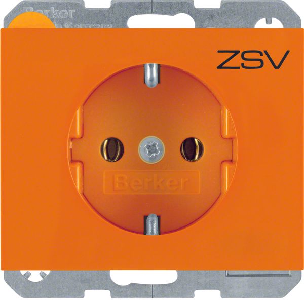 SCHUKO soc. out. "ZSV" imprint, K.1, orange glossy image 1