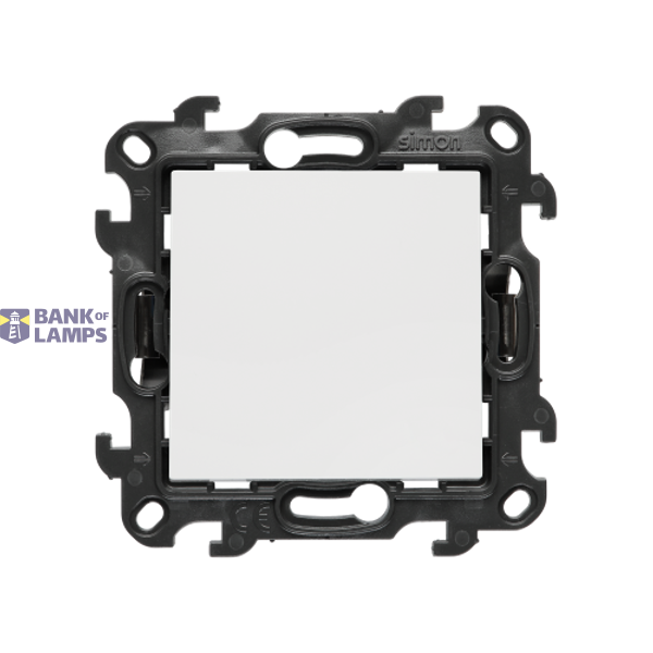 Two-way switch without pictogram, Push In system, (module), Simon 24, IP20/IP44, 10AX, antibacterial white image 1