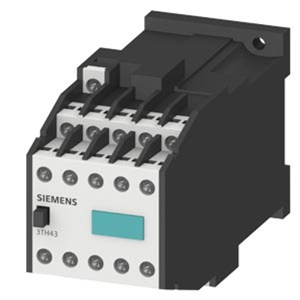 Contactor relay 73E, 7 NO + 3 NC, DC op., 230 V DC image 1