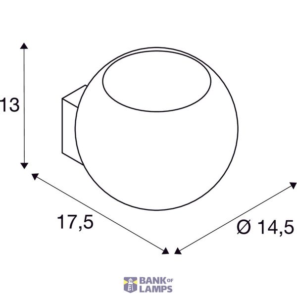LIGHT EYE BALL Wall luminaire, black/chrome, QPAR111, max. 75W image 2