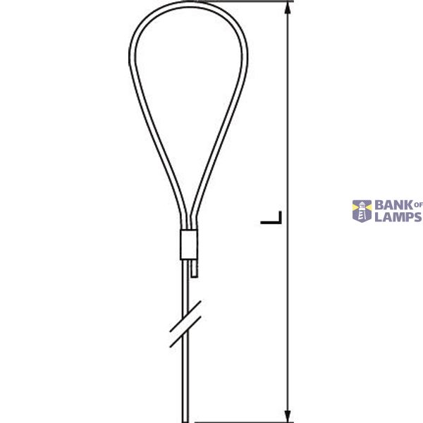 QWT S 1 5M G Suspension wire with loop 1x5000mm image 2
